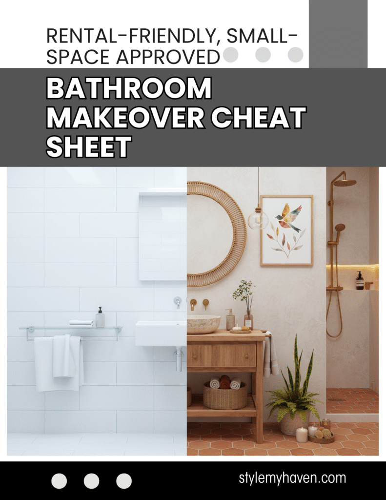 Bathroom Makeover Cheatsheet