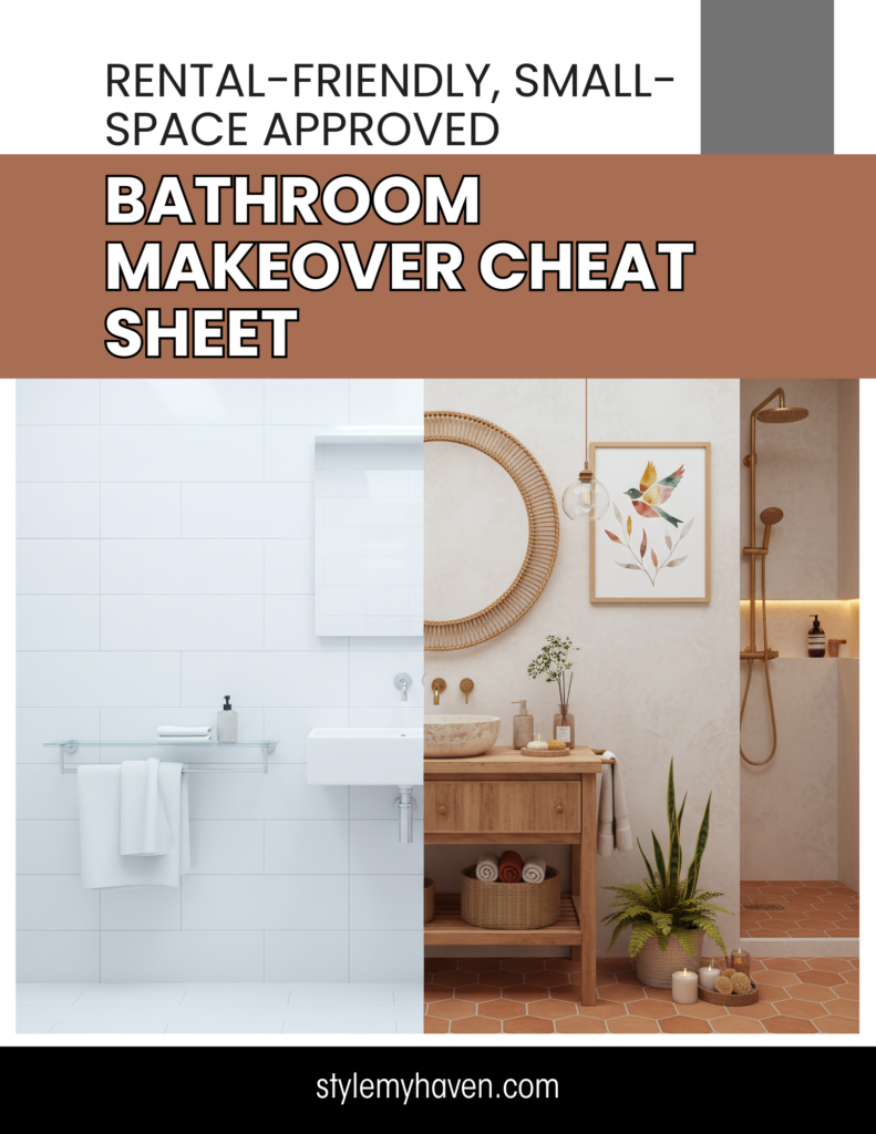 Bathroom Makeover Cheat Sheet Cover