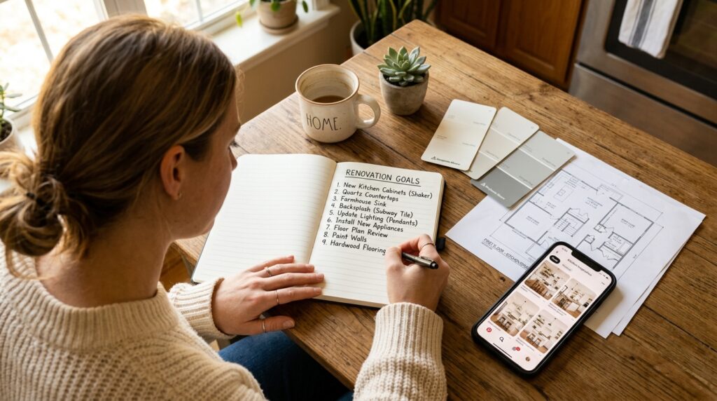 defining home renovation goals before starting planning