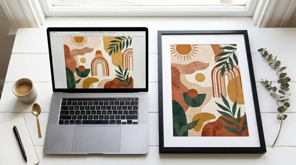 digital wall art file resolution 300 DPI JPEG for home printing