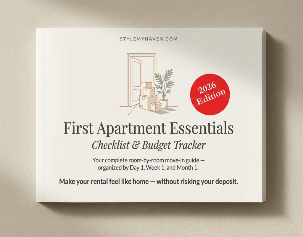 free first apartment checklist and budget tracker download day 1 week 1 month 1 renter guide