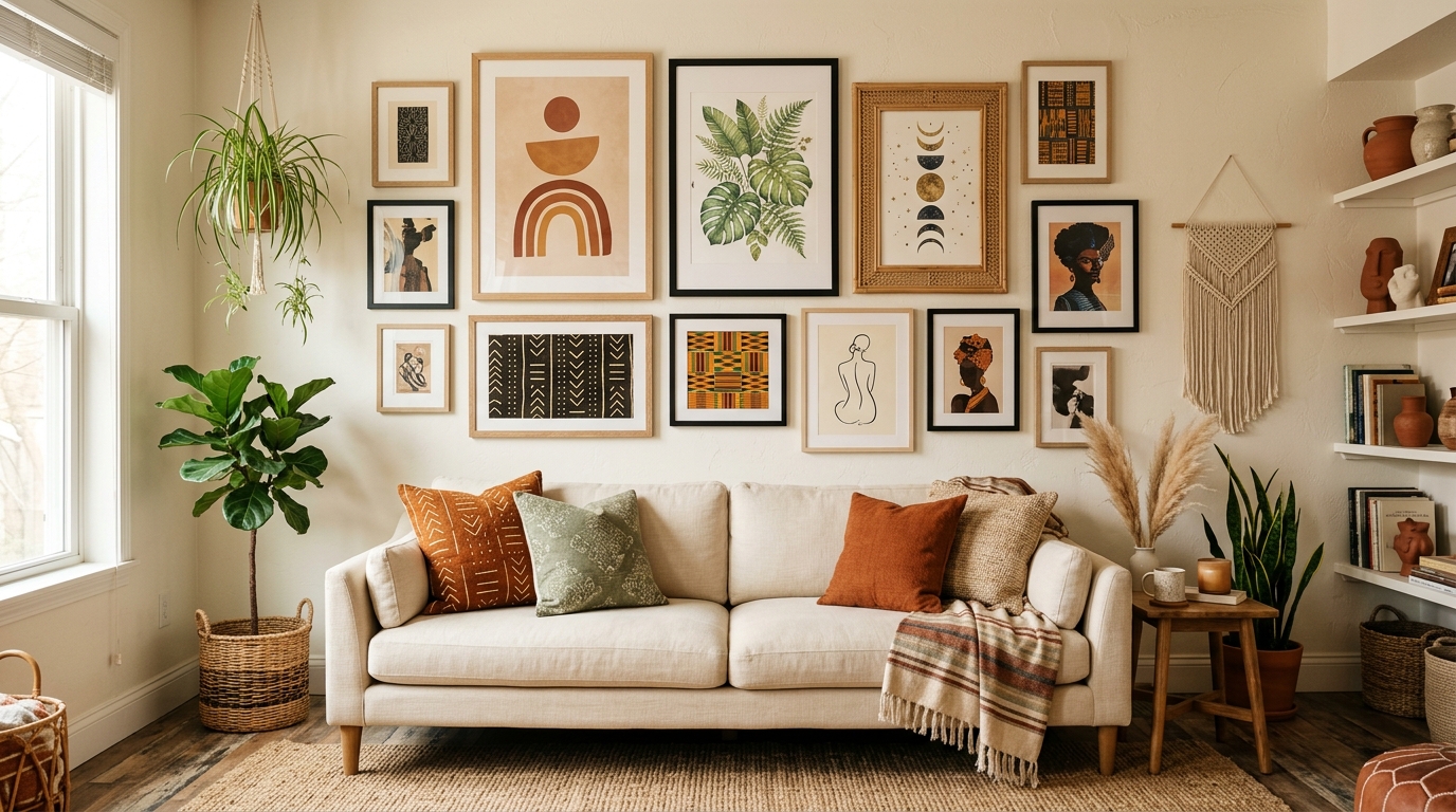 gallery wall guide 2026 sizing spacing and styling ideas