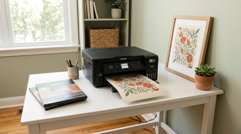 how to print digital art at home inkjet printer botanical print matte paper results 2026