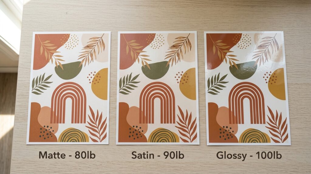 paper types for printing wall art at home matte satin glossy comparison