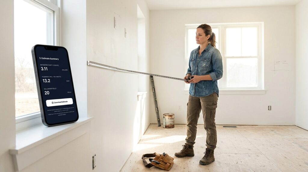 room material calculator how to use before shopping paint wallpaper flooring quantities 2026