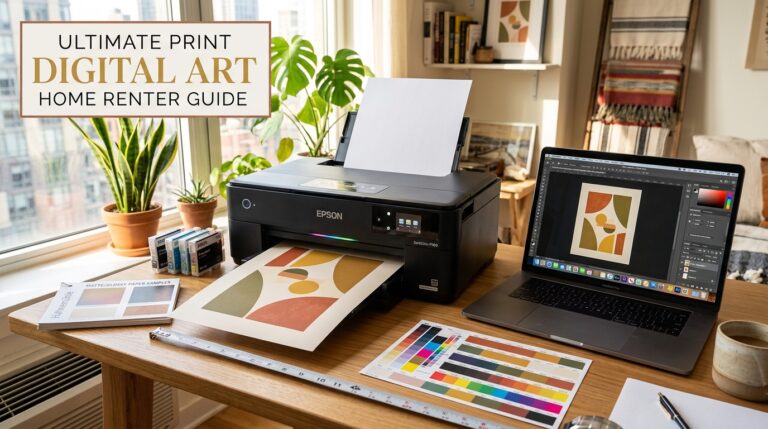 print digital wall art home renters tutorial 2026 printer paper settings